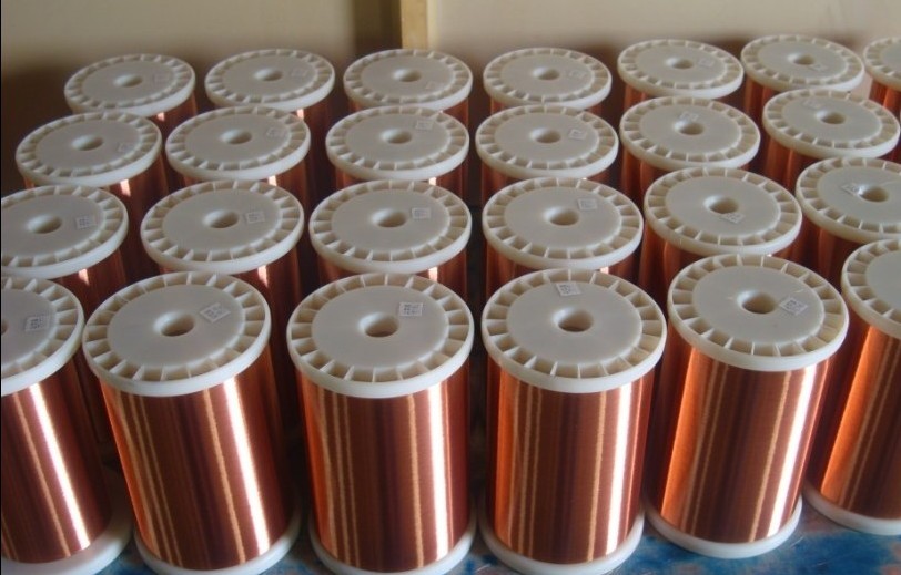 Self-adhesive aluminum enamelled round wire